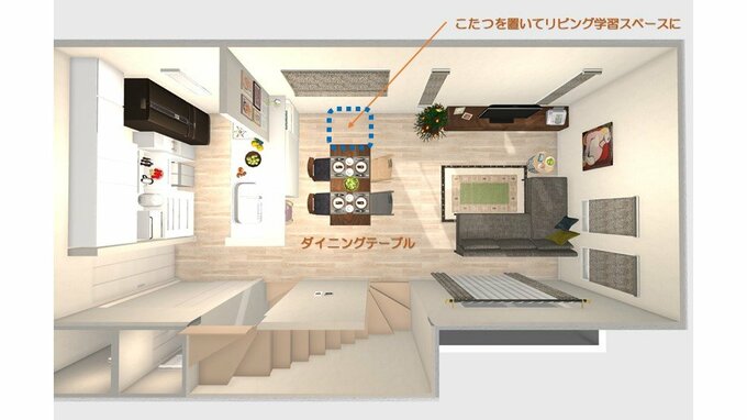 こたつを置くスペース