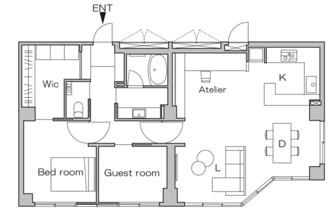 リノベーション後の間取り図