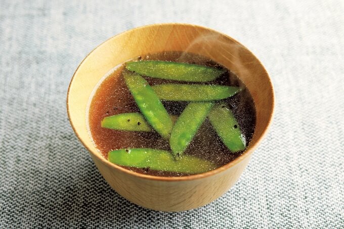 具材ひとつのシンプルなスープ