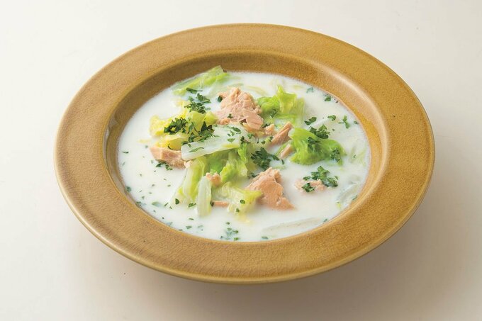 白菜とツナのミルクスープ