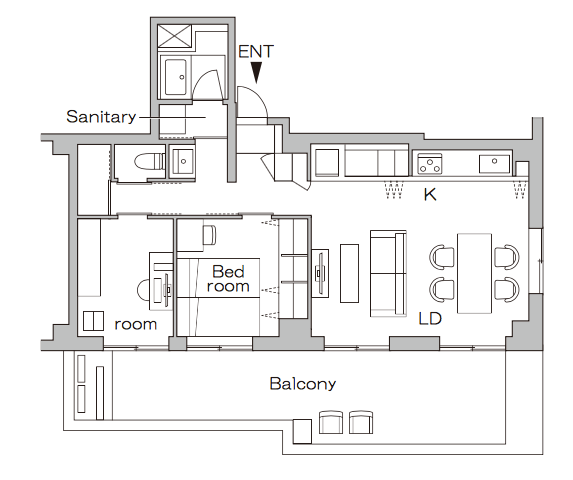リノベーション後の間取り図