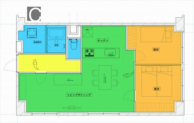 岡野邸C案の間取図