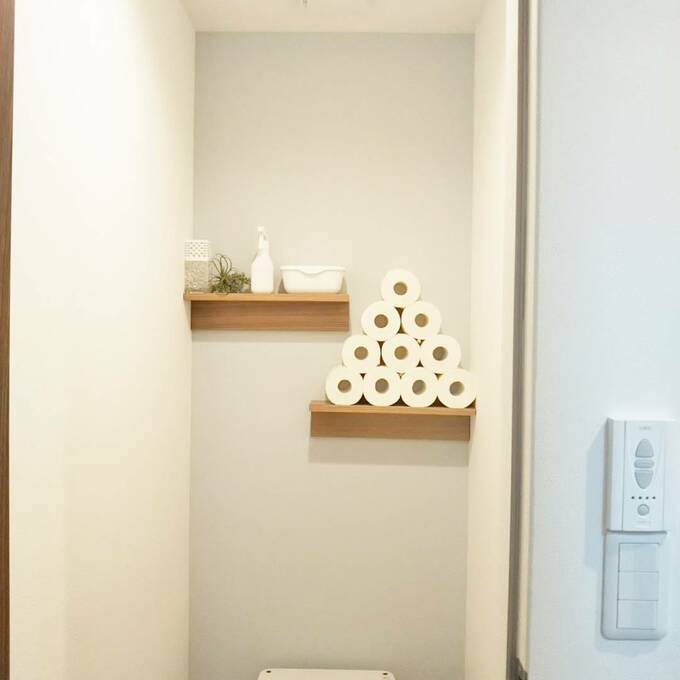 棚を使用している様子