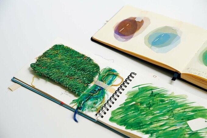 アイデアノートに貼られた素材