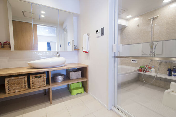 ゆとりあるバスルーム