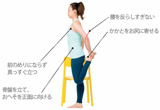 もも前を伸ばす