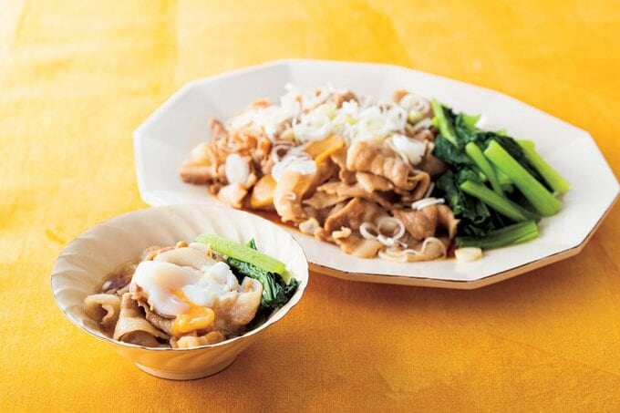 薄切り肉で煮豚