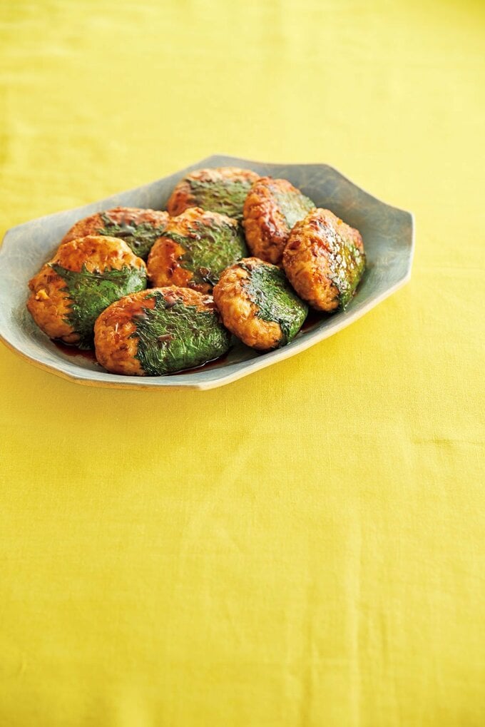 大豆入り青ジソつくね