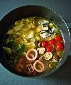 具だくさんアヒージョ鍋