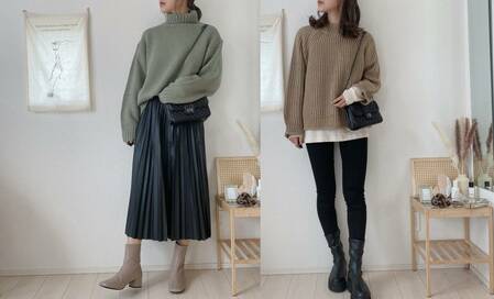 GUで買うならこれ！1990円チャンキーニット＆メンズざっくりタートル