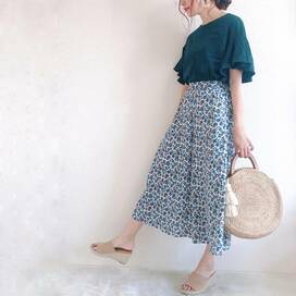 GU新作！花柄スカートに見えてじつはパンツでらっくちん