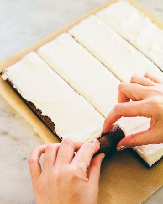 ストライプケーキの作業工程