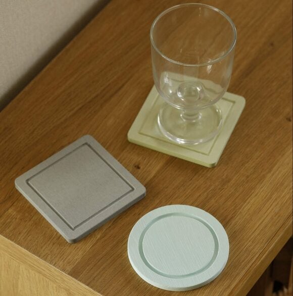 洗う手間なし!の珪藻土コースター