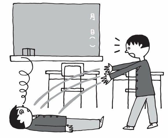 学校で息子がふざけていてケガをした