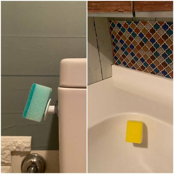 トイレにスポンジ