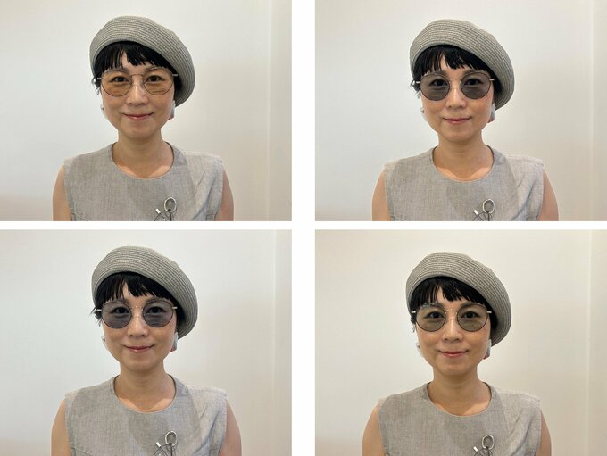 サングラス かけ比べ