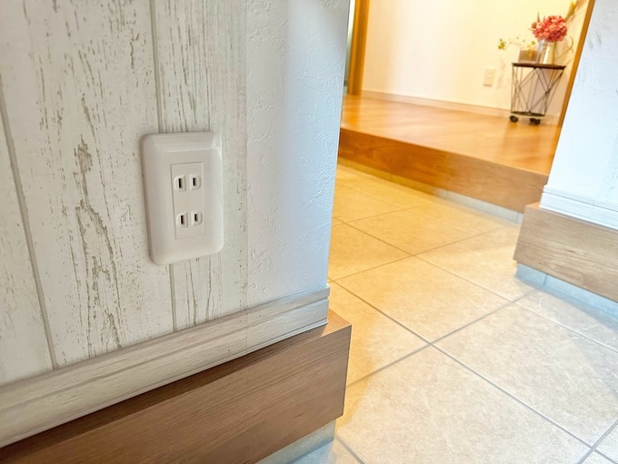 玄関のシューズクローゼット内にコンセントを設置