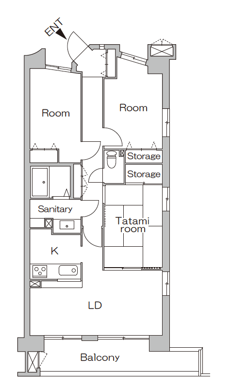リノベーション前の間取り図