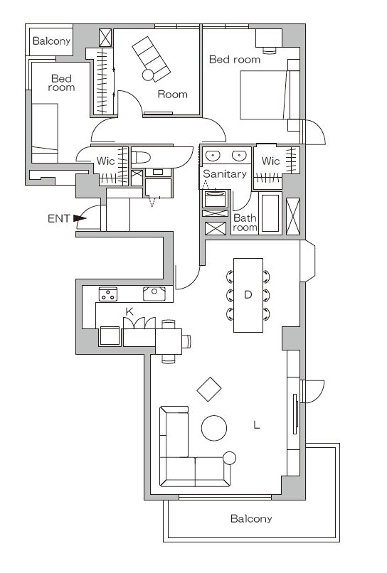 リノベーション前の間取図