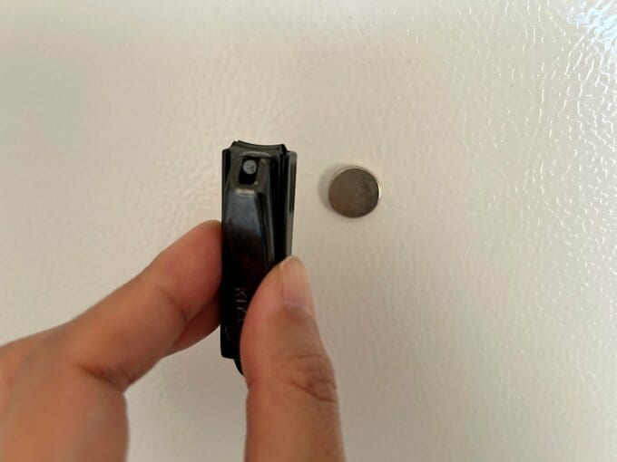爪切りのマグネット収納