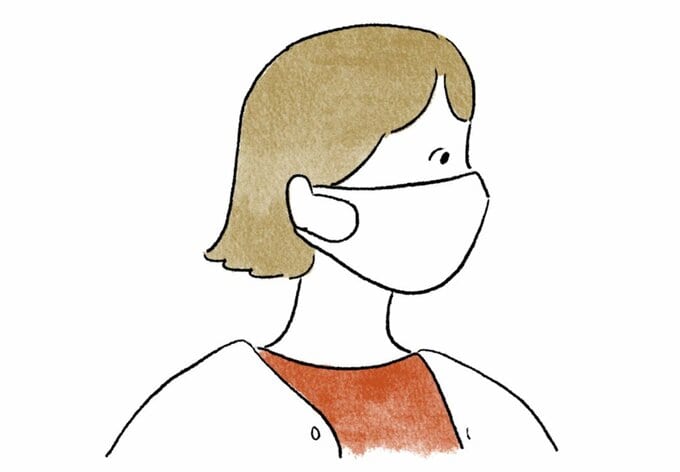 イラストマスク女性