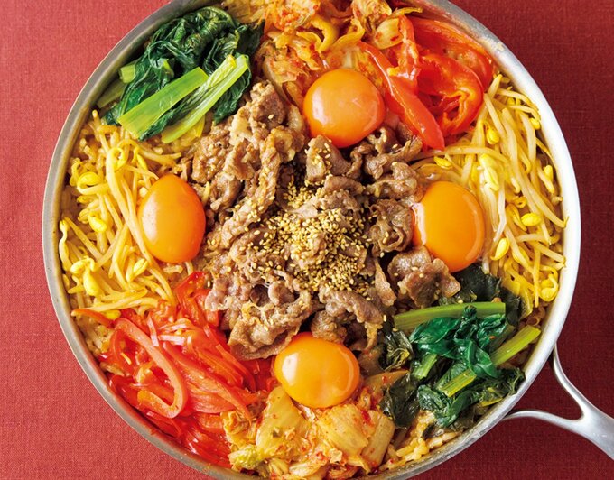 フライパン炊き込みビビンバ