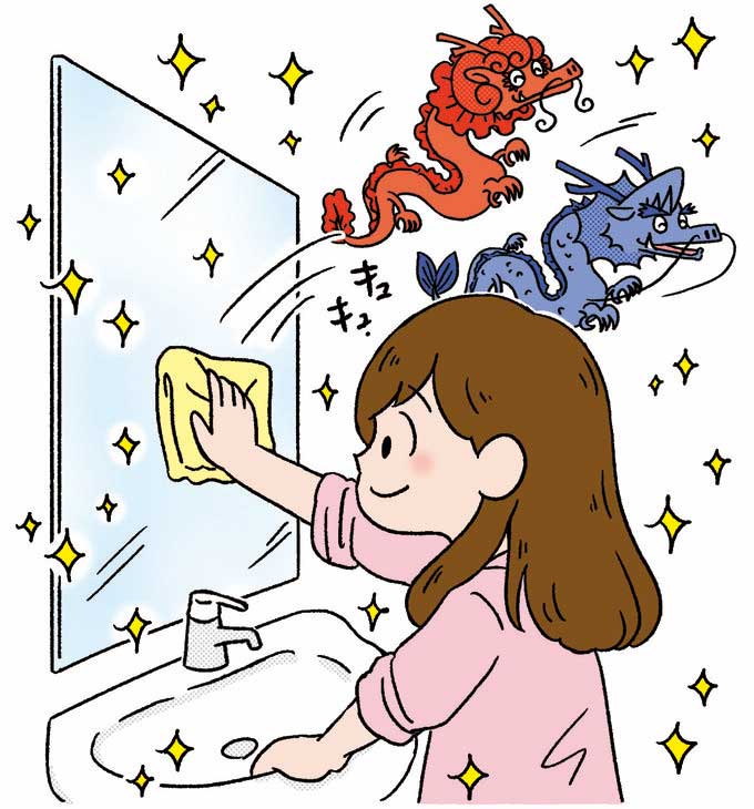 洗面所の鏡