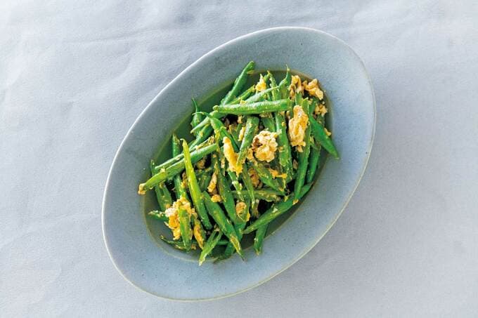 インゲンの卵炒め