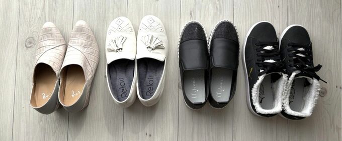 スニーカーやローファーなど、デザイン性のあるお気に入りの靴4足