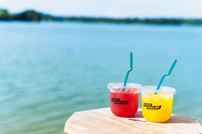 スイカとパインの生絞りジュース