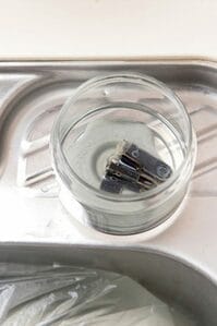 ドラムやフィルター枠をつけおきする