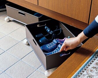 ニトリのボックスで玄関の収納力が上がる。整理のプロ愛用のアイテム5つ
