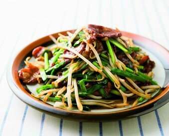 ＜モリモリ肉野菜ソース炒め＞豚バラとニラでささっと簡単！