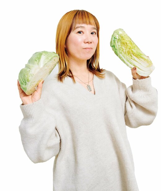 白菜をもつくぅちゃんさん
