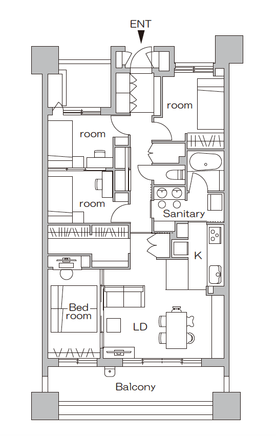 リノベーション後の間取り図