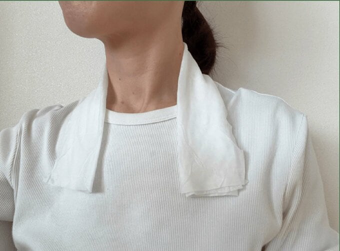 首かけサイズの涼感シート