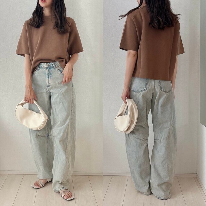 デニム合わせも上品な雰囲気に