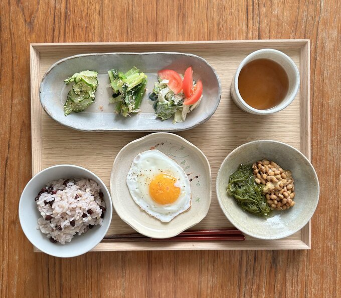 「朝食はしっかりとる」という中道さんのある日の朝ごはん