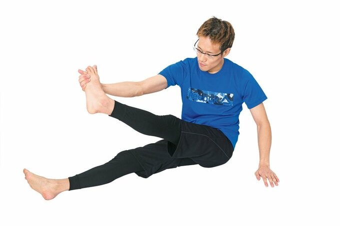 右手で左足を持つ