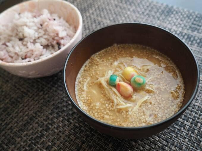 切り干し大根みそ汁とご飯