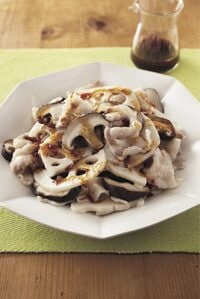 レンコンと豚肉の中華蒸し