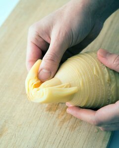 ひめ皮は先にほぐす