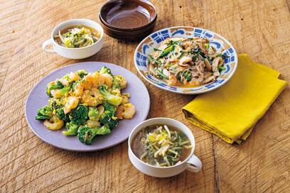 冷凍ブロッコリー1袋を使ったラクチン献立。野菜たっぷり糖質オフでヘルシー