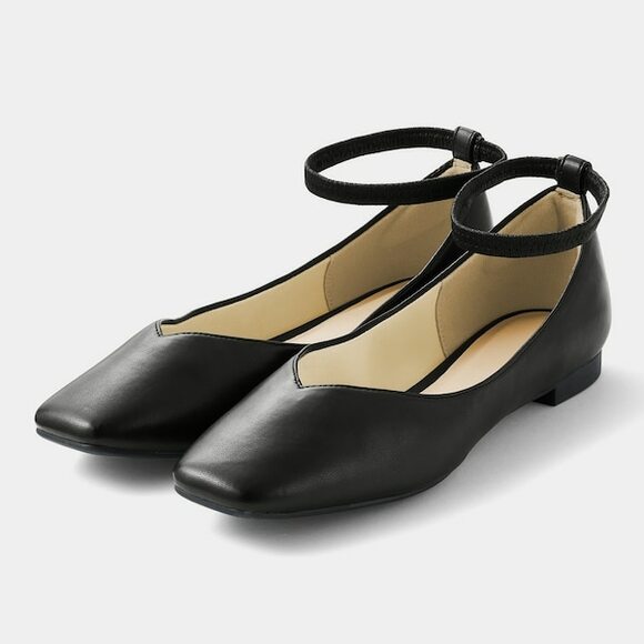 マシュマロストラップフラットパンプス