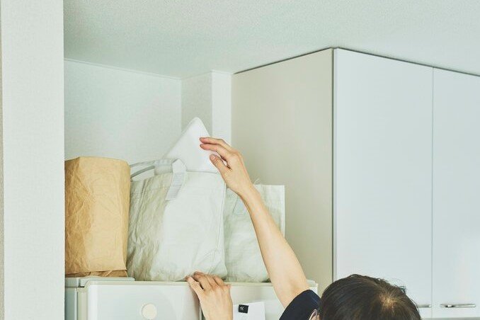 資源ごみを入れたバッグ