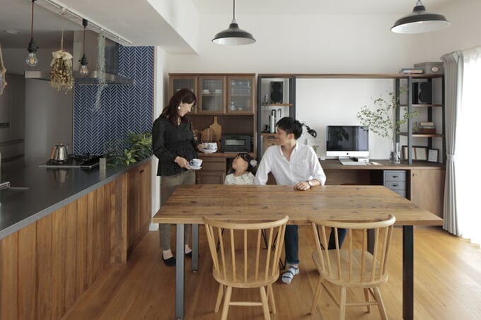 無垢材あふれるLDK