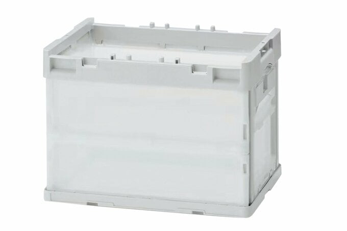 再生ポリプロピレン入り折りたたみコンテナ　窓付