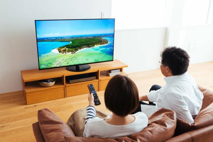 テレビを見ている様子