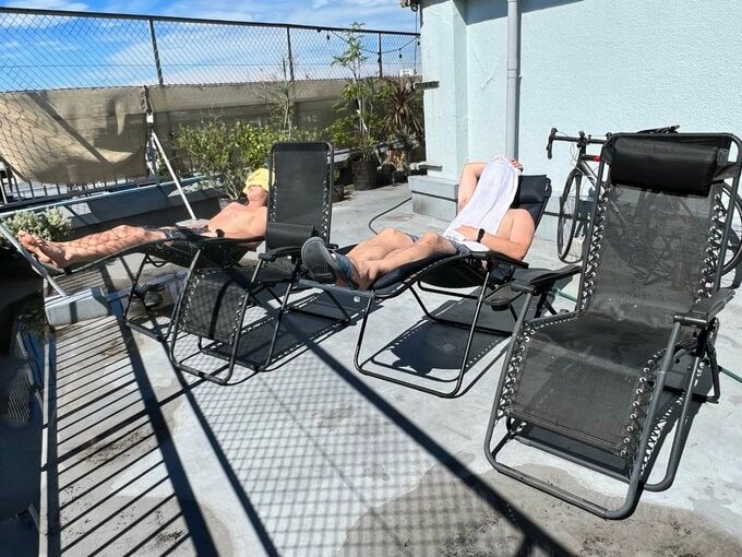 ひと息つく筆者