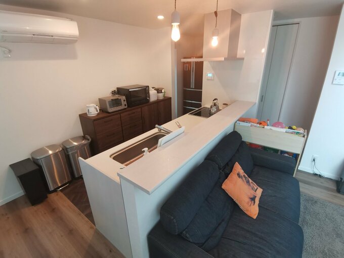 対面式キッチンの全景